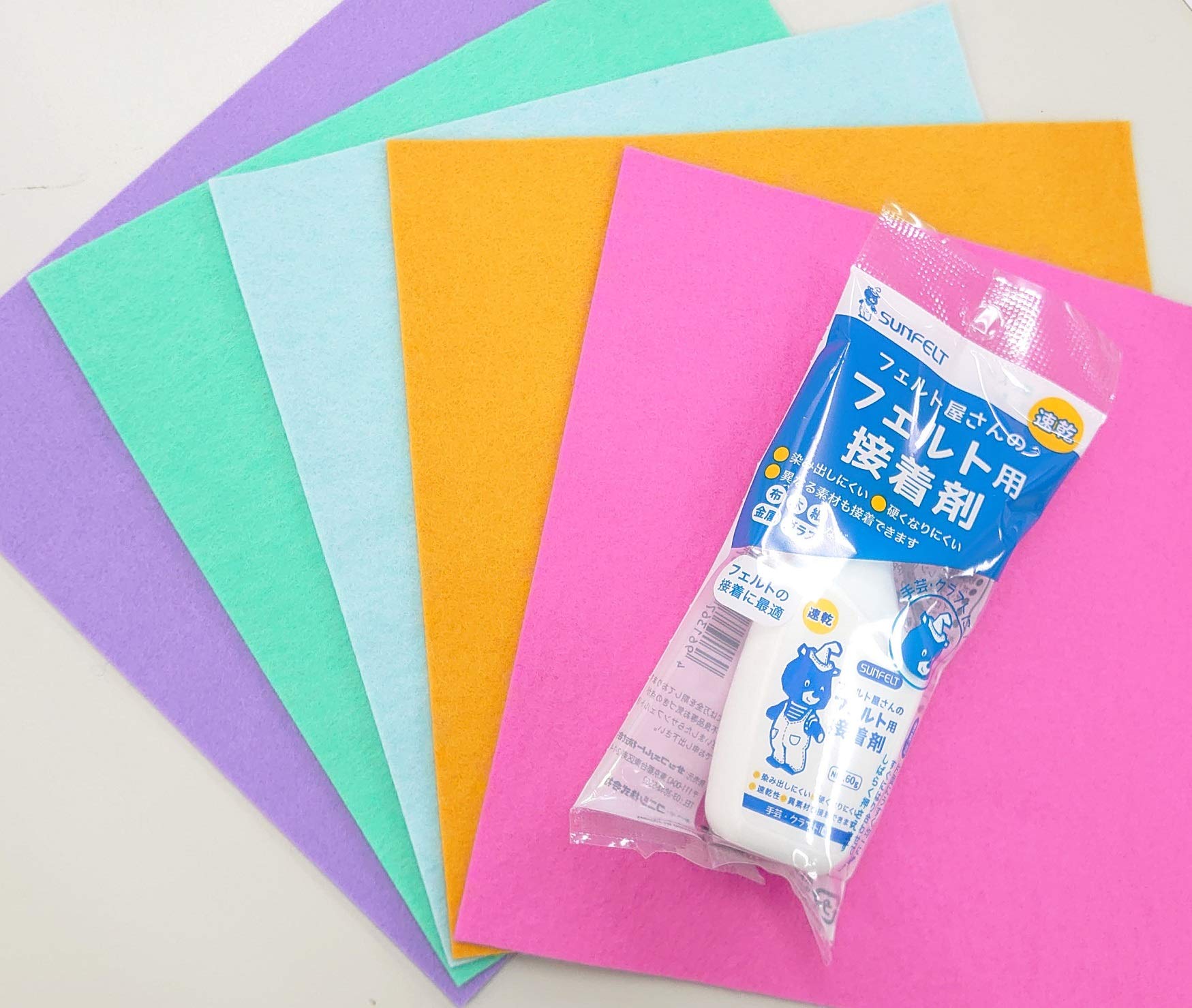 Amazon.co.jp: SUNFELT フェルト屋さんのフェルト用接着剤 NET.60g FFS 