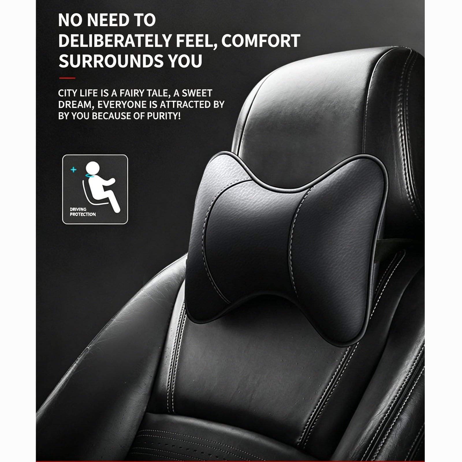 Poggiatesta Auto, per Renault Captur 2013-2022 2023 2024 2025 X81 X82 Cuscino Cervicale Auto e Supporto Lombare Ergonomico Kit Cuscini Sedile Auto Viaggio,Beige