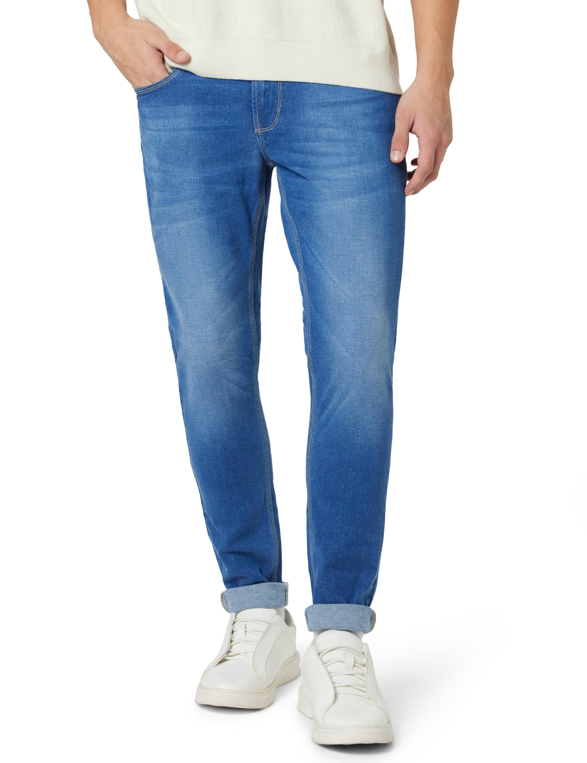 Men's Mid Rise Skinny Jeans-image-12