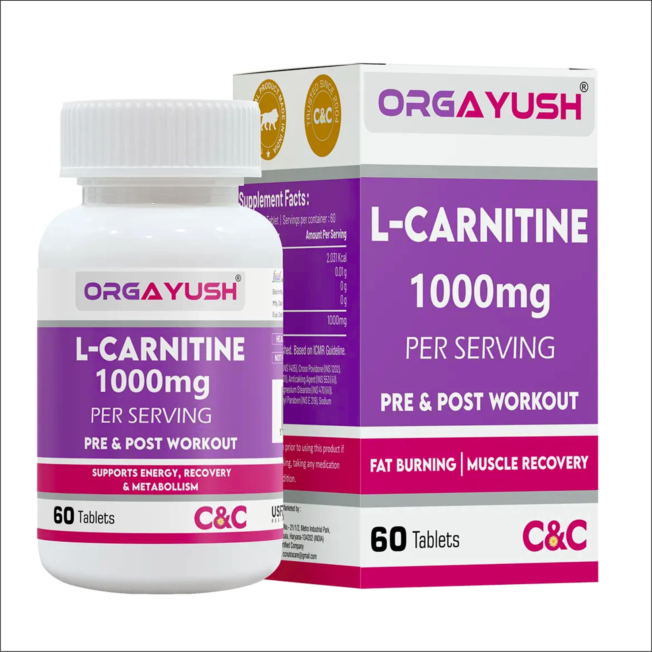 l carnitine tablets india ORGAYUSH L-Carnitine 1530 mg – Fat Metabolism & Energy Support Supplement – Aids Weight Management, Muscle Recovery & Endurance – Supports Heart & Brain Health (Pack of1) Health & Personal Care sh-Polypeptide-1 Enhanced hair regrowth with Finish:Semi-Gloss