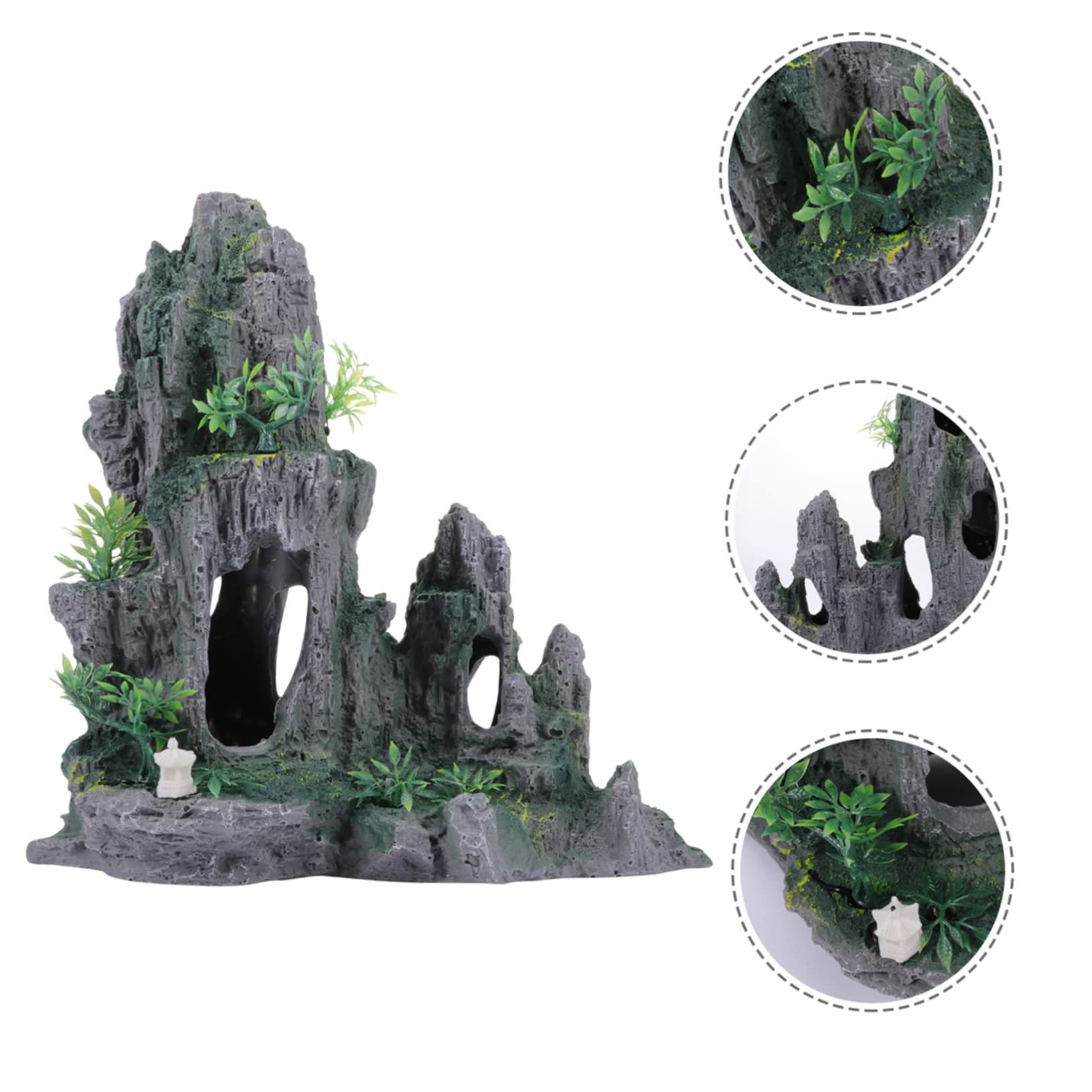 DOITOOL Adorno De Acuario Imitación De Rocas Artificiales para Peceras Decoración De Paisaje para Agua Dulce y Salada Fácil De Limpiar y Seguro para Peces y Camarones