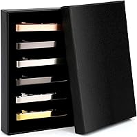 TONOS Tie Clips for Men - 6 Pack Elegant Metallic & Matte Tie Bars with Gift Box for Wedding, Business, Formal Tuxedo