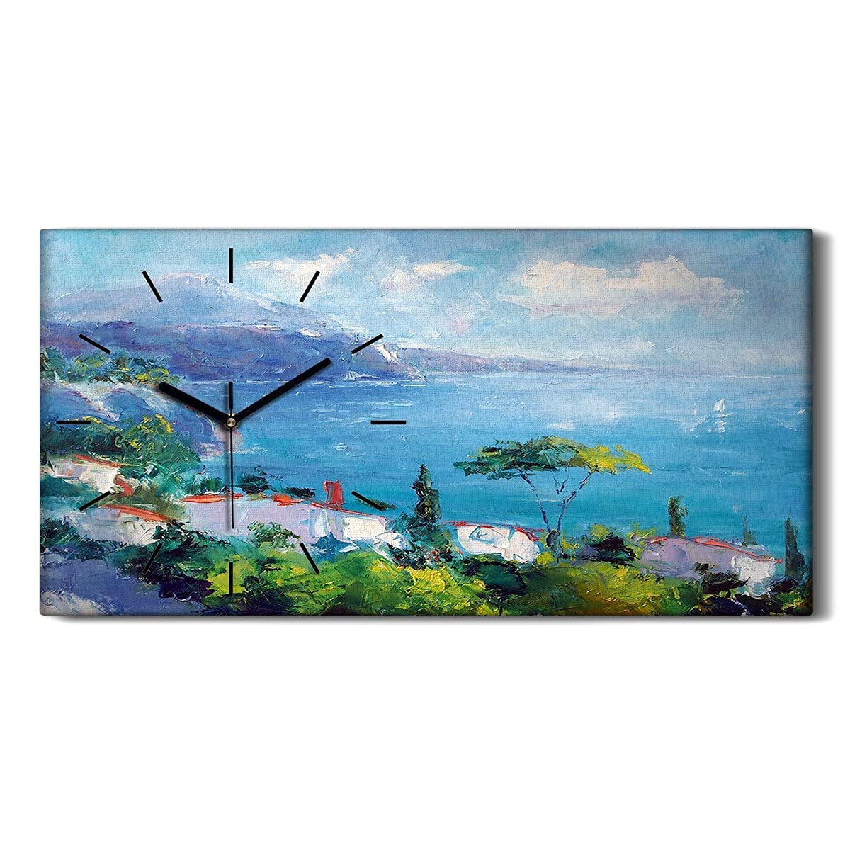 Ne pas tic tac en silence grâce à cette horloge sur toile de mer pour chambre