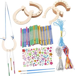 TEHAUX 1 Conjunto De Decoração De Madeira Memorial Sinos De Vento Reutilizável Sino De Vento Pendurado Sinos De Vento Pendurado Ornamento Feito À Mão Carrilhão De Vento Ferradura Decorar