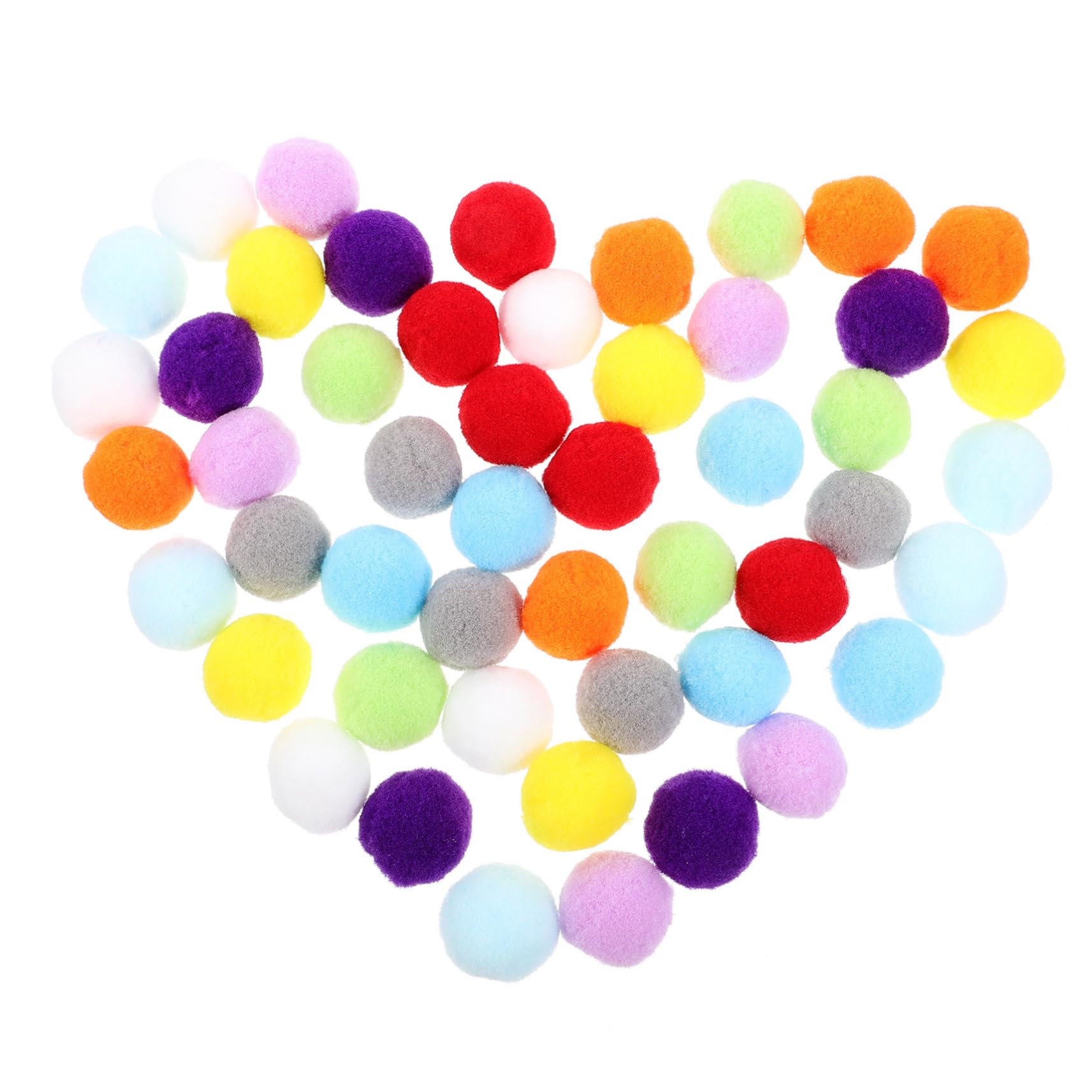 GANAZONO 50pcs Colorful Plush Balls for Cats Interactive Pet Durable Reusable Stimulates Curiosity Promotes for Kittens and Adult Cats