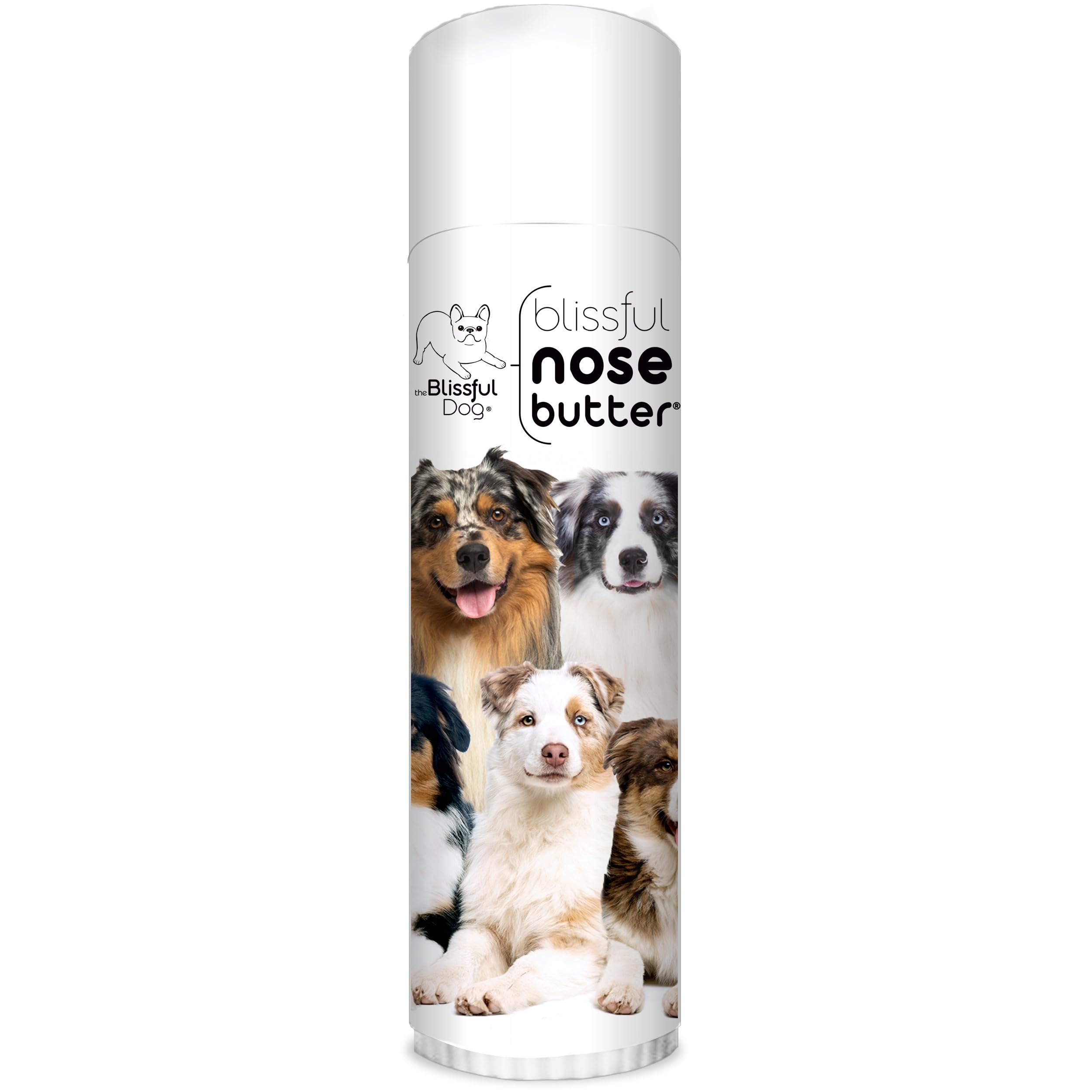 The Blissful Dog Australian Shepherd Nose Butter for Dry, Cracked Skin, Lick-Safe Dog Nose Balm with Moisturizing Shea Butter, Almond, Olive, and Essential Oils, Pet Supplies, Uncented, 0.50 oz.