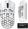 MAMBASNAKE M5 Ultra Carbon Fibre 8000Hz Wireless Gaming Mouse 39g Superlight 42000DPI PAW3950MAX Sensor Nordic 52840 Chip Bluetooth/2.4G/USB-C Wired Mice with Mouse Coiled Cable for PC/Mac