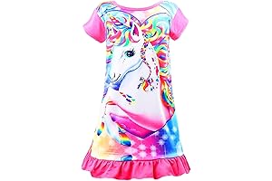 Girls Unicorn Nightgown Princess Pajama Dresses for Sleepwear Nightie