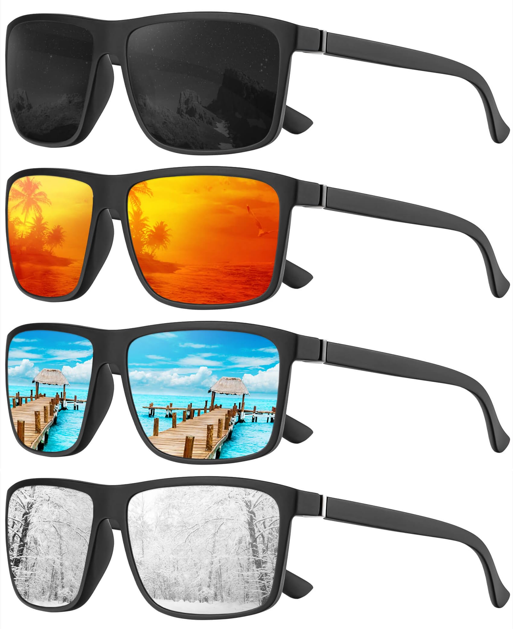 KALIYADI Mens-Sunglasses Polarized Sunglasses-for-Men: Classic Men Sunglasses Polarized UV Protection for Fishing Driving