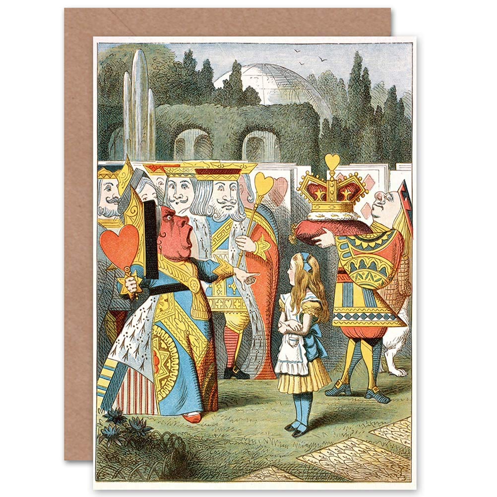 Wee Blue Coo PAINTING BOOK CARROL ALICE WONDERLAND TENNIEL OFF HEAD GREETINGS CARD