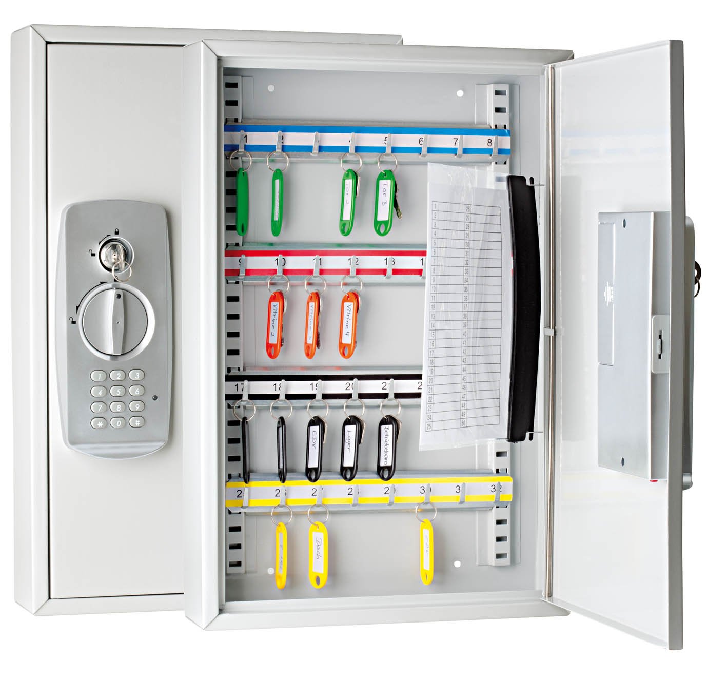 Wedo 10263237 Armoire à clés pour 32 clés avec fermeture à code + 2 clés