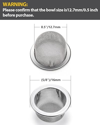 Miniatura 2 de Stanker Pantallas de tubo de acero inoxidable de diámetro superior de 0.5 pulgadas con caja de almacenamiento