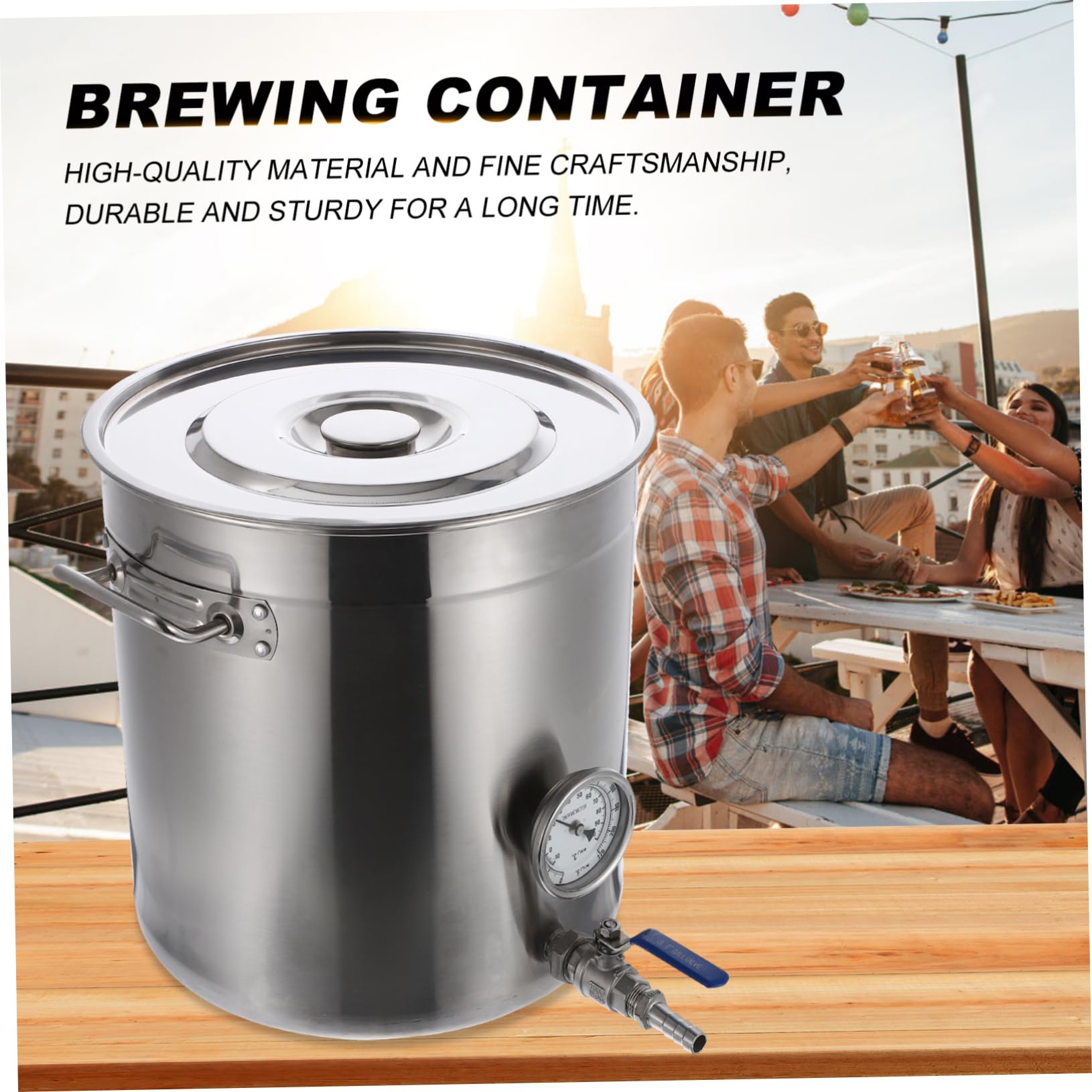 Amazon｜SHOWERORO シー不锈钢温計付き鍋 直火対応 の深型調理容器