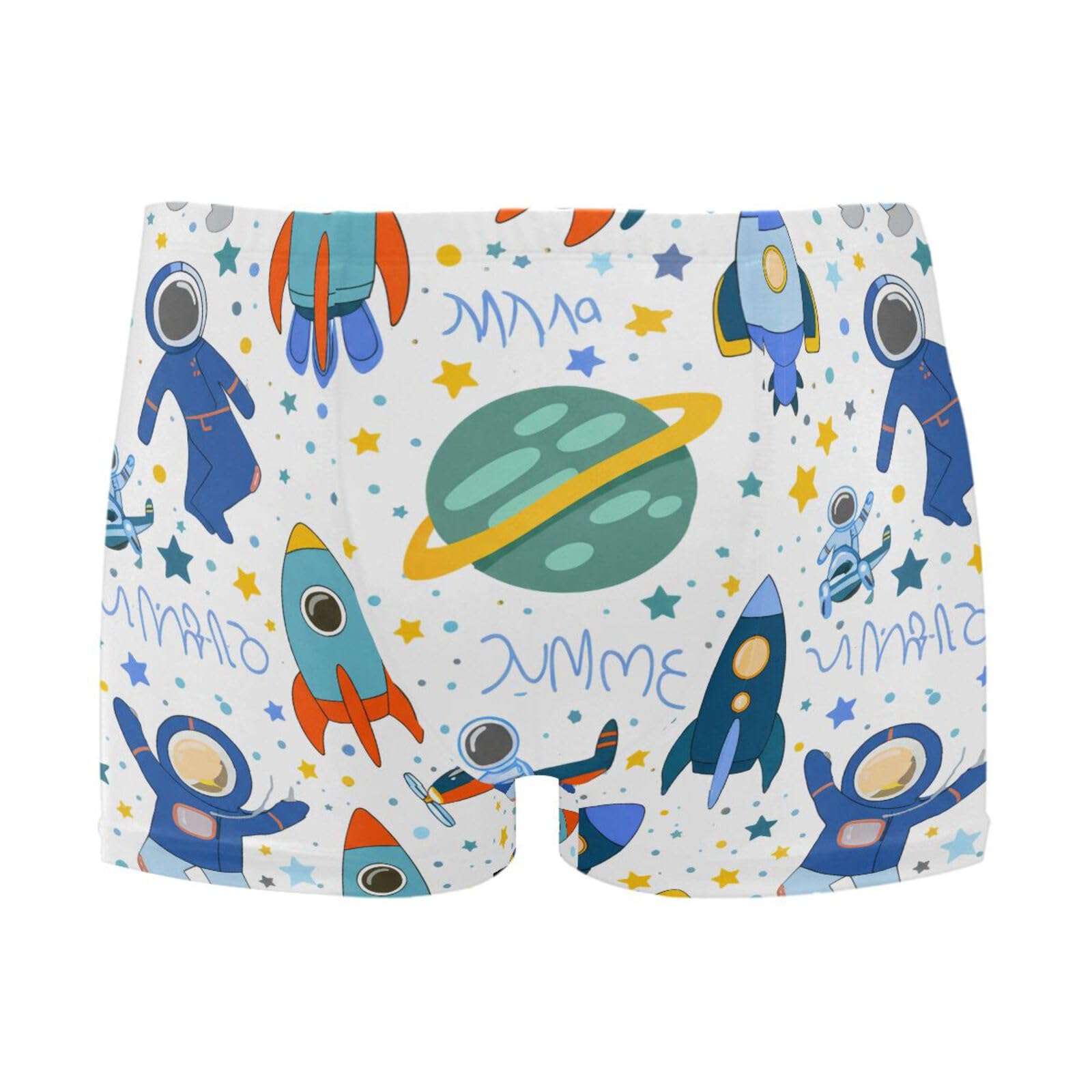 Mens Swimwear Space Rockets Short Swim Trunks Square Lg Swimsuit Bathing Suits for Men L 202c1355