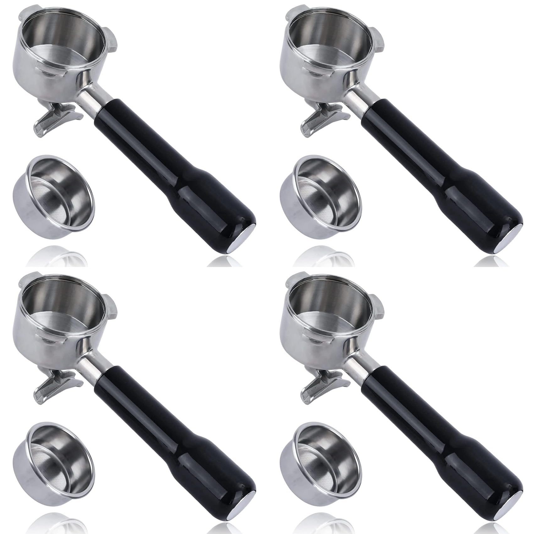 Aundhegrtt 4pcs 54mm Portafilter for BES870XL, BES870BSXL, BES878BSS, BES880BSS,Stainless Portafilter Filter Holder