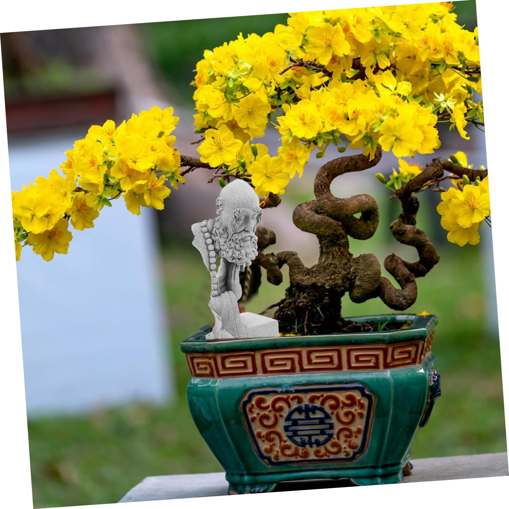 SUPVOX Statuetta Decorativa di Buddha in Stile Cinese per Tavolo e Libreria