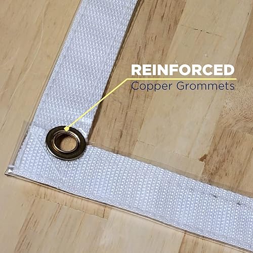 Miniatura 1 de Paneles de lona de vinilo transparente de PVC ignífugos (a elegir tamaño) (10 pies x 24 pies)