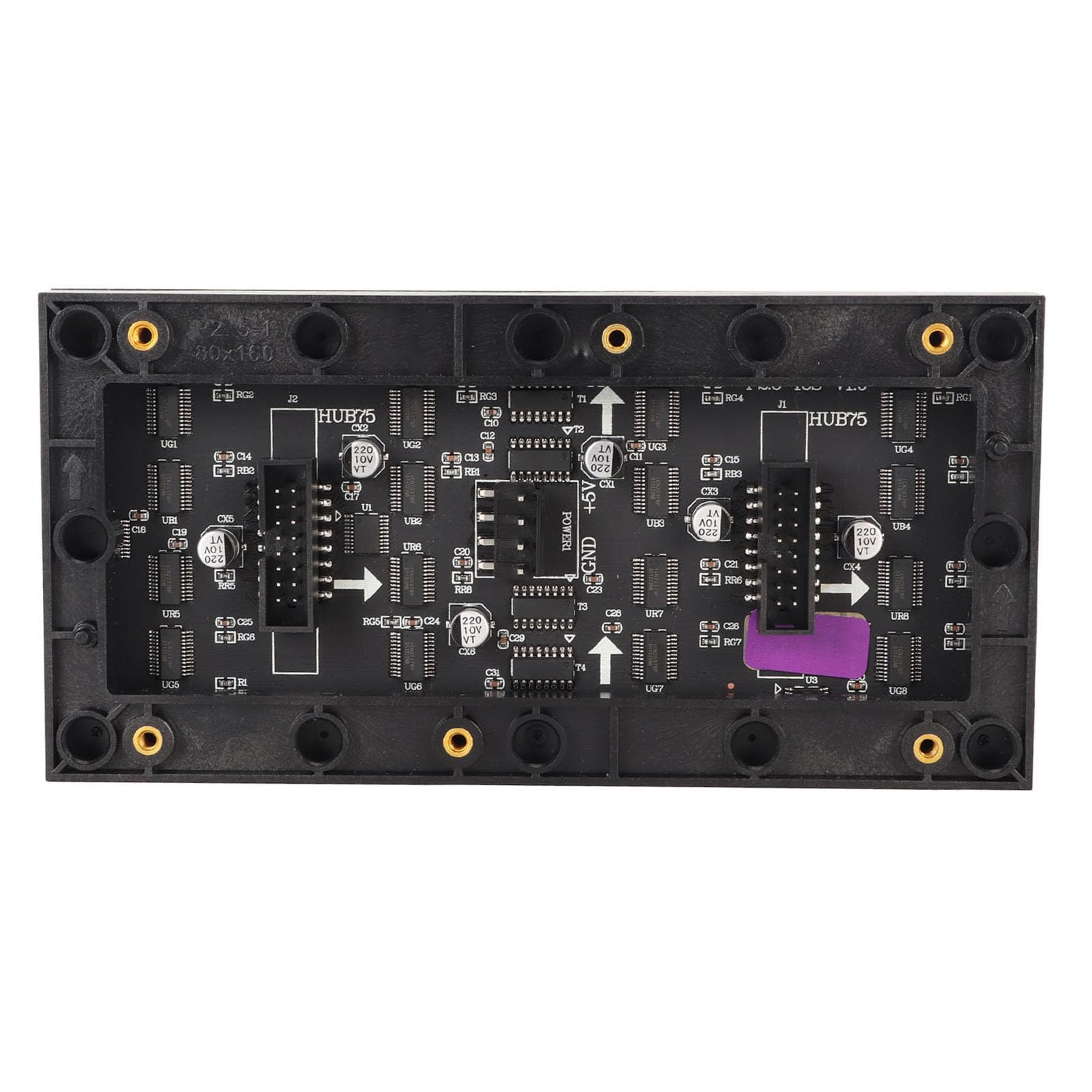 Asixxsix Panneau MATRICIEL LED, Panneau LED MATRICIEL RVB Polychrome 64 X 32 2048 Points Bas
