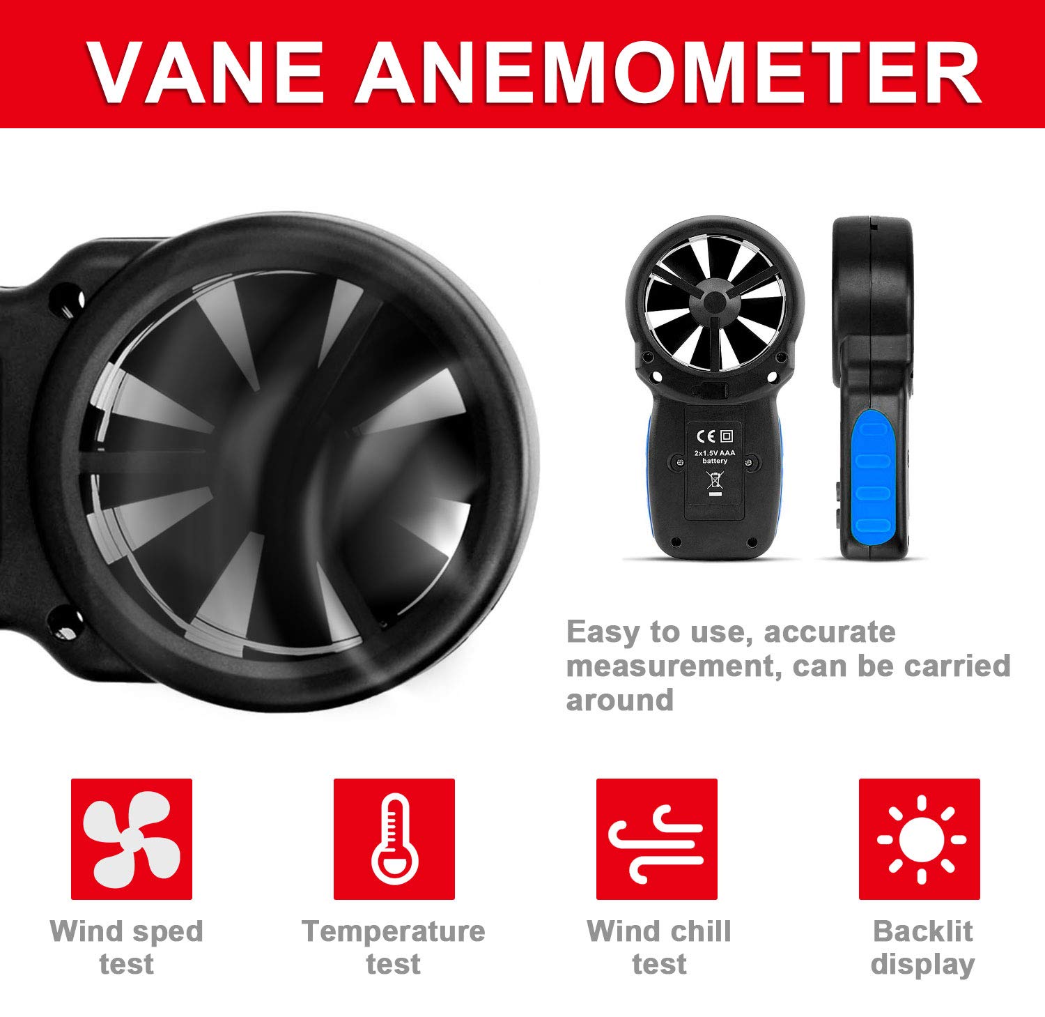 Tide Clock 8 In 1 Anemometer Wind Speed Meter Barometer Temperature ...