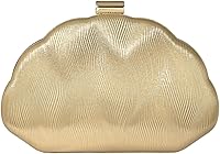 Verdusa Seashell Shaped Evening Clutch Purse - Metallic Chain Strap Mini Crossbody Handbag for Women Parties Weddings