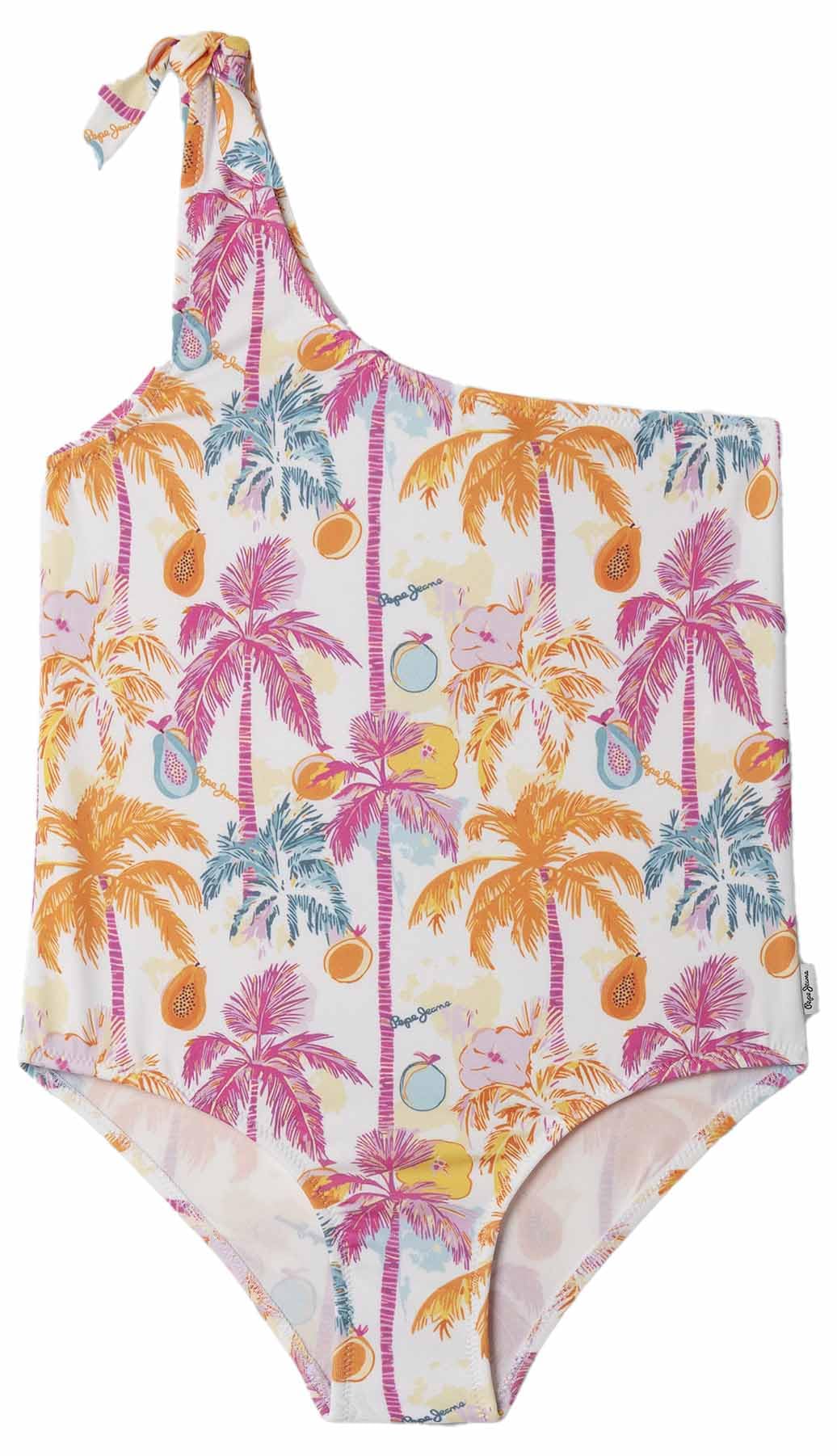 Traje de baño Pepe Jeans Tropical Asy para niñas pack de una pieza asimétrica 2