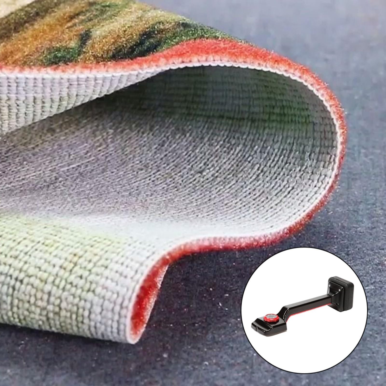 Barella regolabile per moquette fai da te, manico estensibile da 48 a 61 cm con morsetti seghettati e lunghezza dell'ago regolabile, impugnatura in schiuma metallica per pavimenti domestici