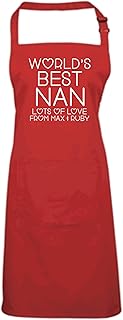 Edward Sinclair Tablier de cuisine/pâtisserie personnalisé « World's Best Nan » (allez à ajouter des options de cadeau.Saisissez le nom dans la section Message et enregistrez)