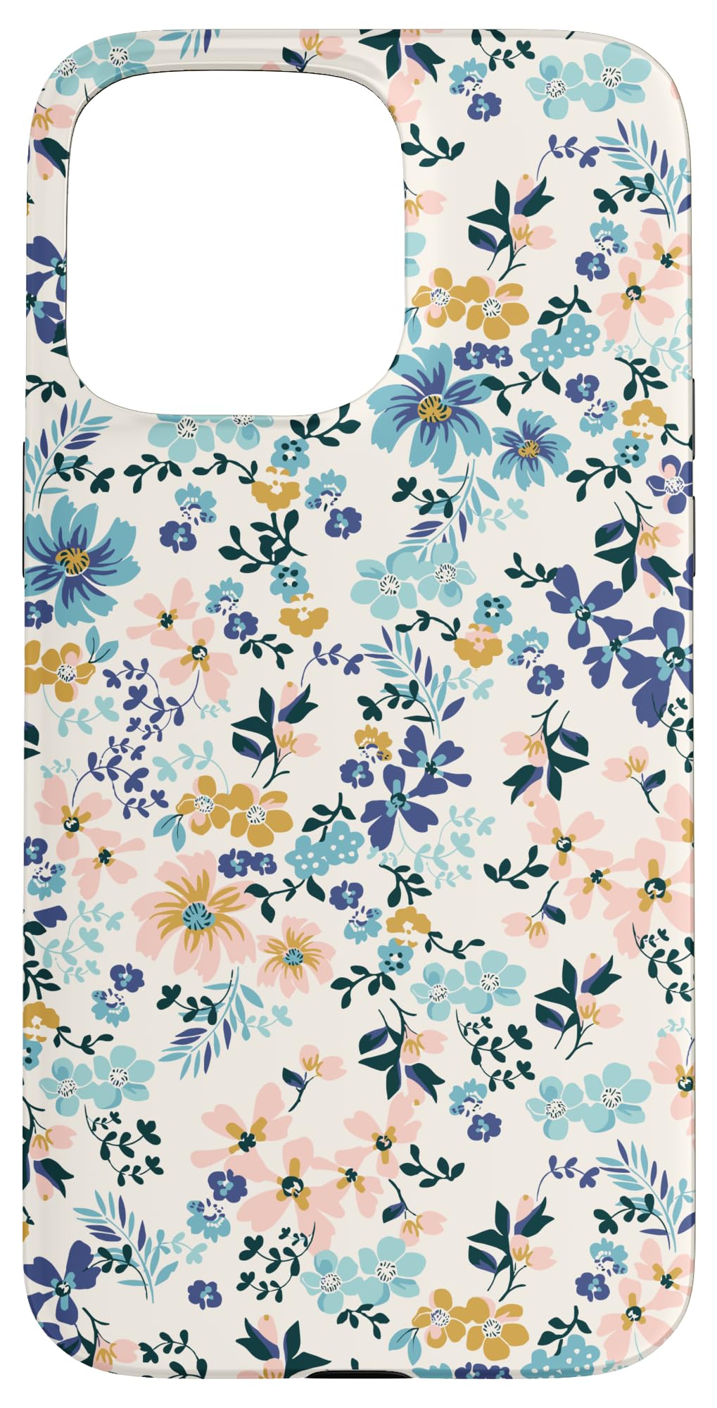 Beautiful Wild Flowers Floral Boho Coquette Blue Pink White Case for iPhone 15 Pro Max
