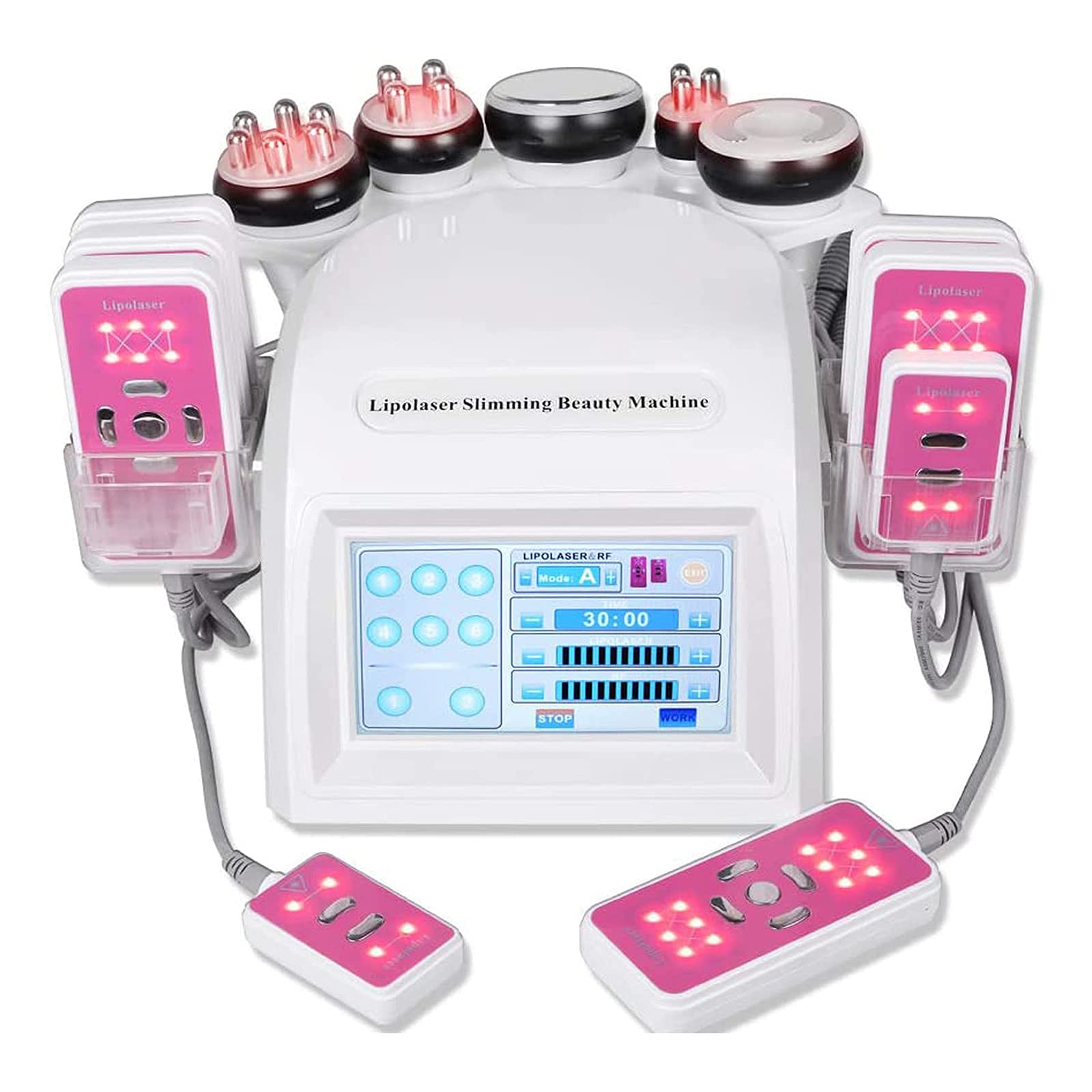 6 IN 1 Cavitazione RF Vacuum RF Cura del viso Macchina per la forma del corpo Face Lift Skin che stringe la macchina per la bellezza Elitzia ETLB058
