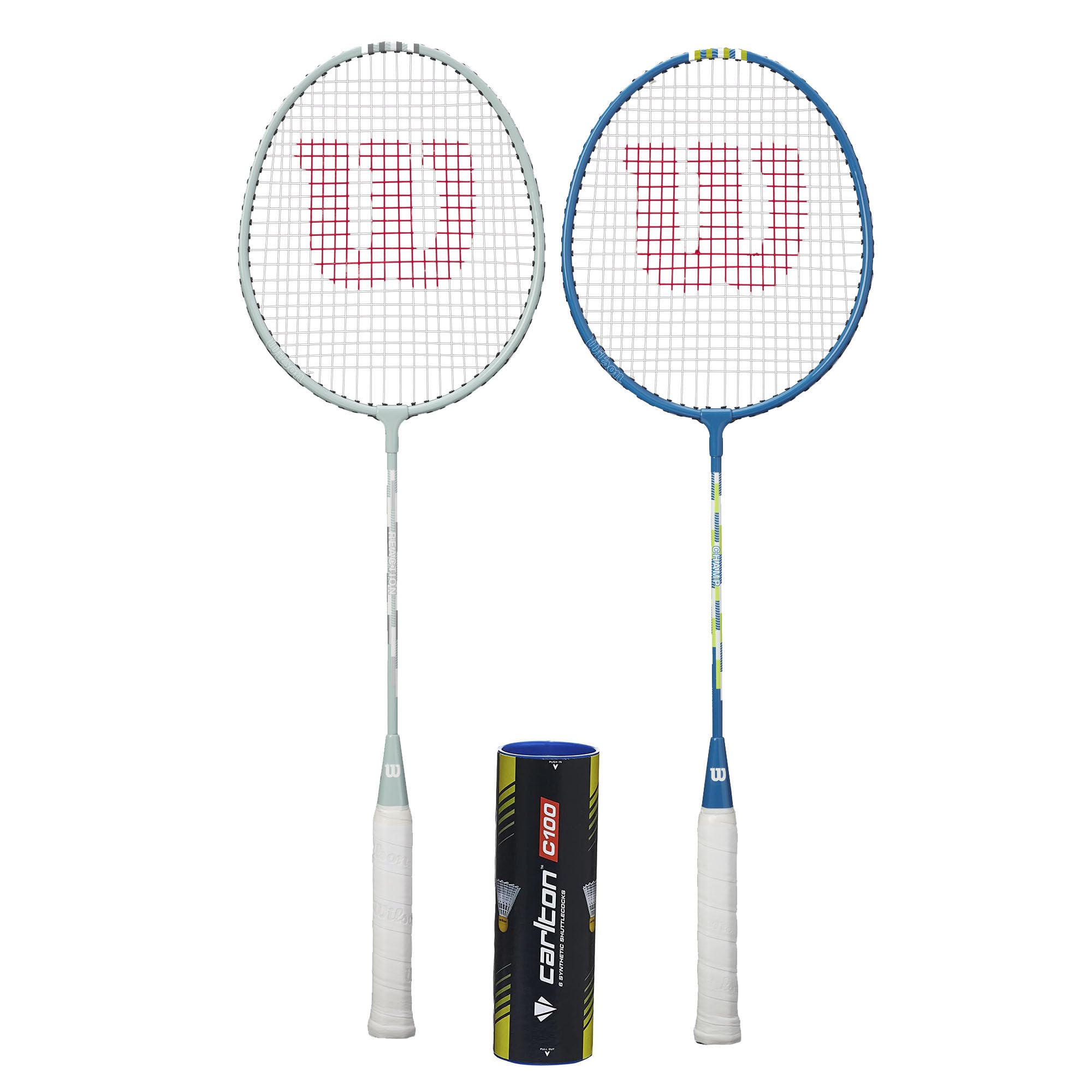 Wilson Reaction/Champ 2 Play Badminton Set inc 2 Rackets & Shuttles