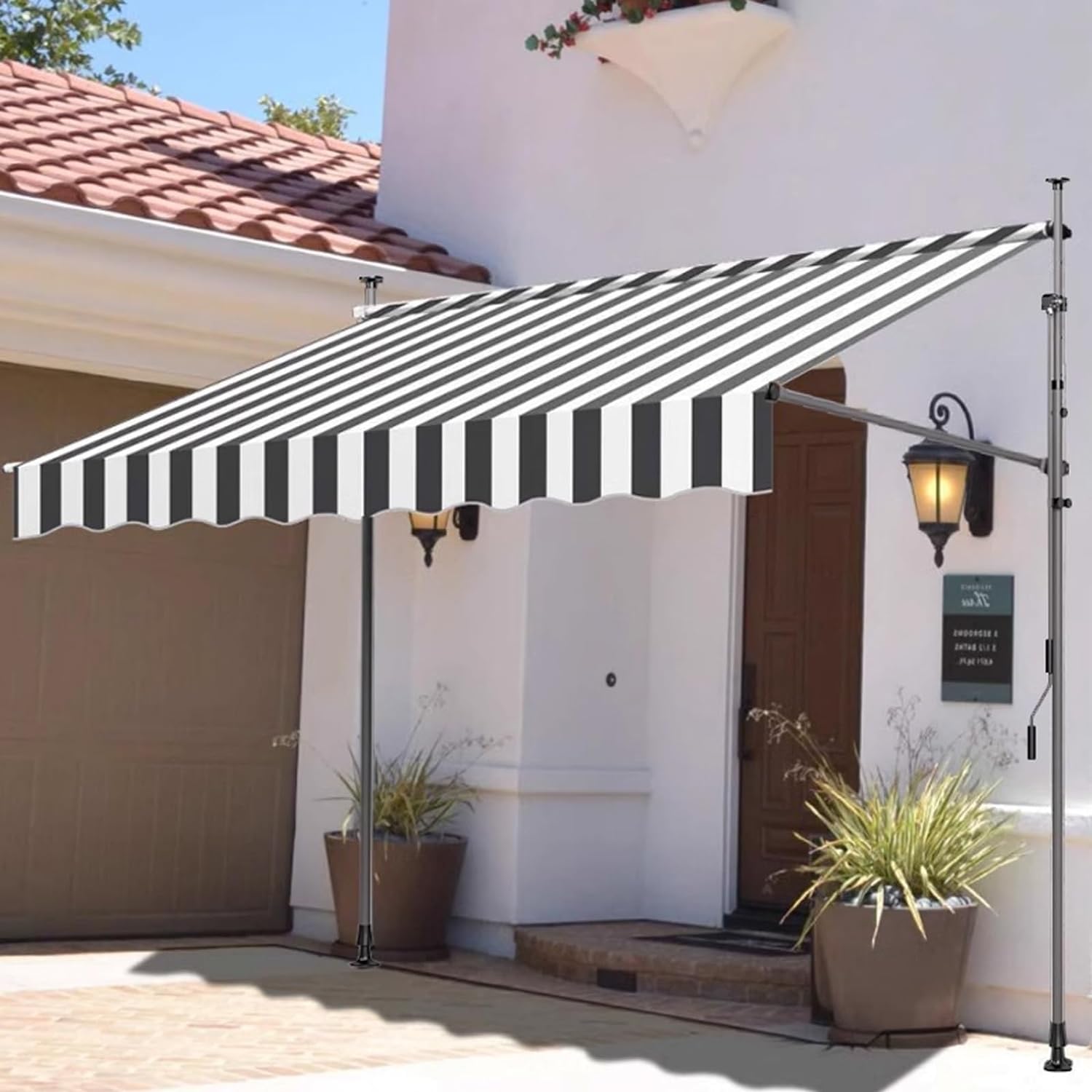 Wasserdichter Markisenstoff, Ersatzmaterial für Balkon, Sonnensegel mit Clip, strapazierfähiger Outdoorstoff, UV-beständiger Stoff