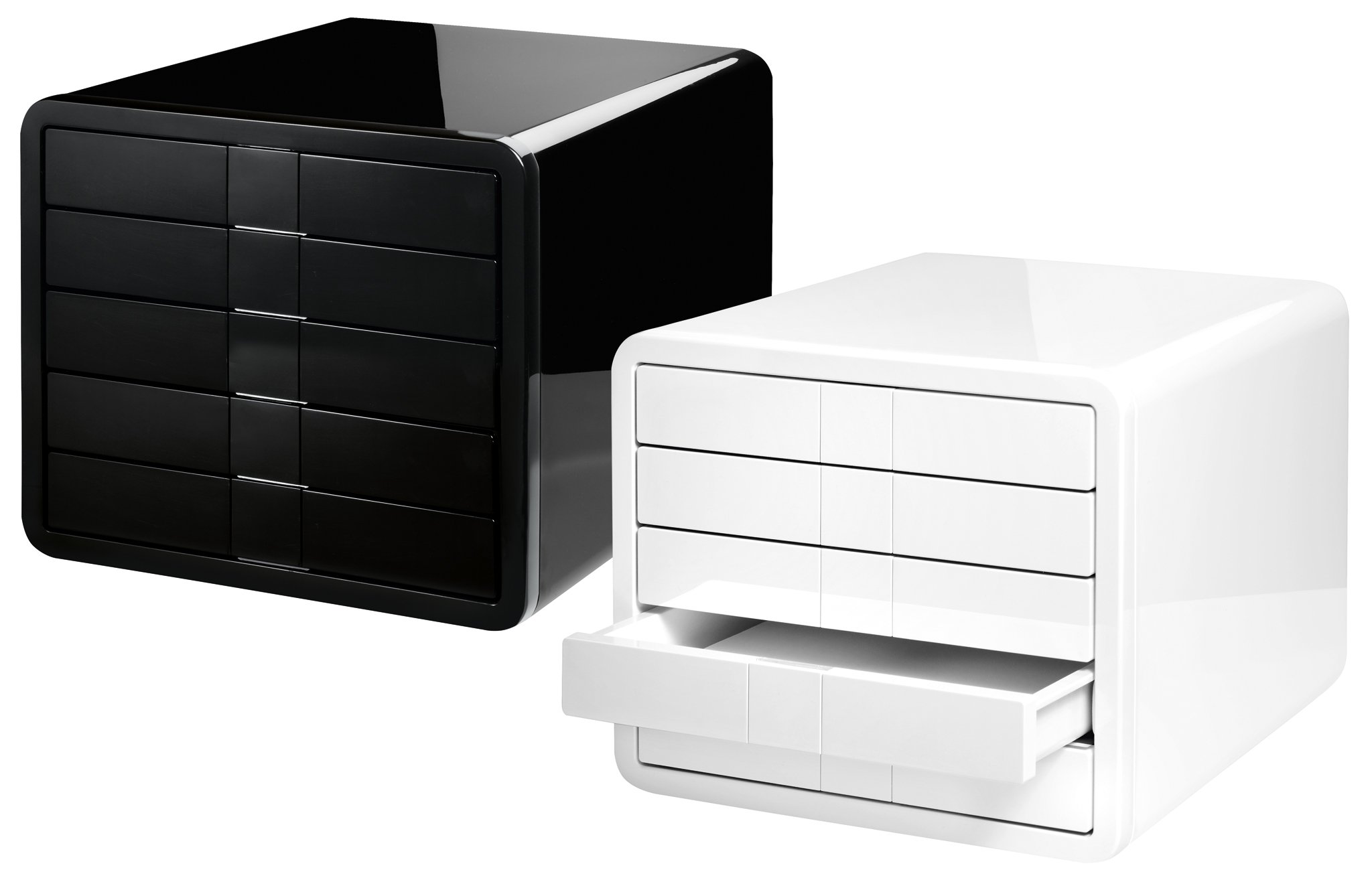 HAN Module de classement i-Box – Module haut de gamme avec 5 tiroirs pour formats papier jusqu´au A4/C4. Le module design pour le bureau moderne, blanc, 1551-12 295 x 247 x 355 mm