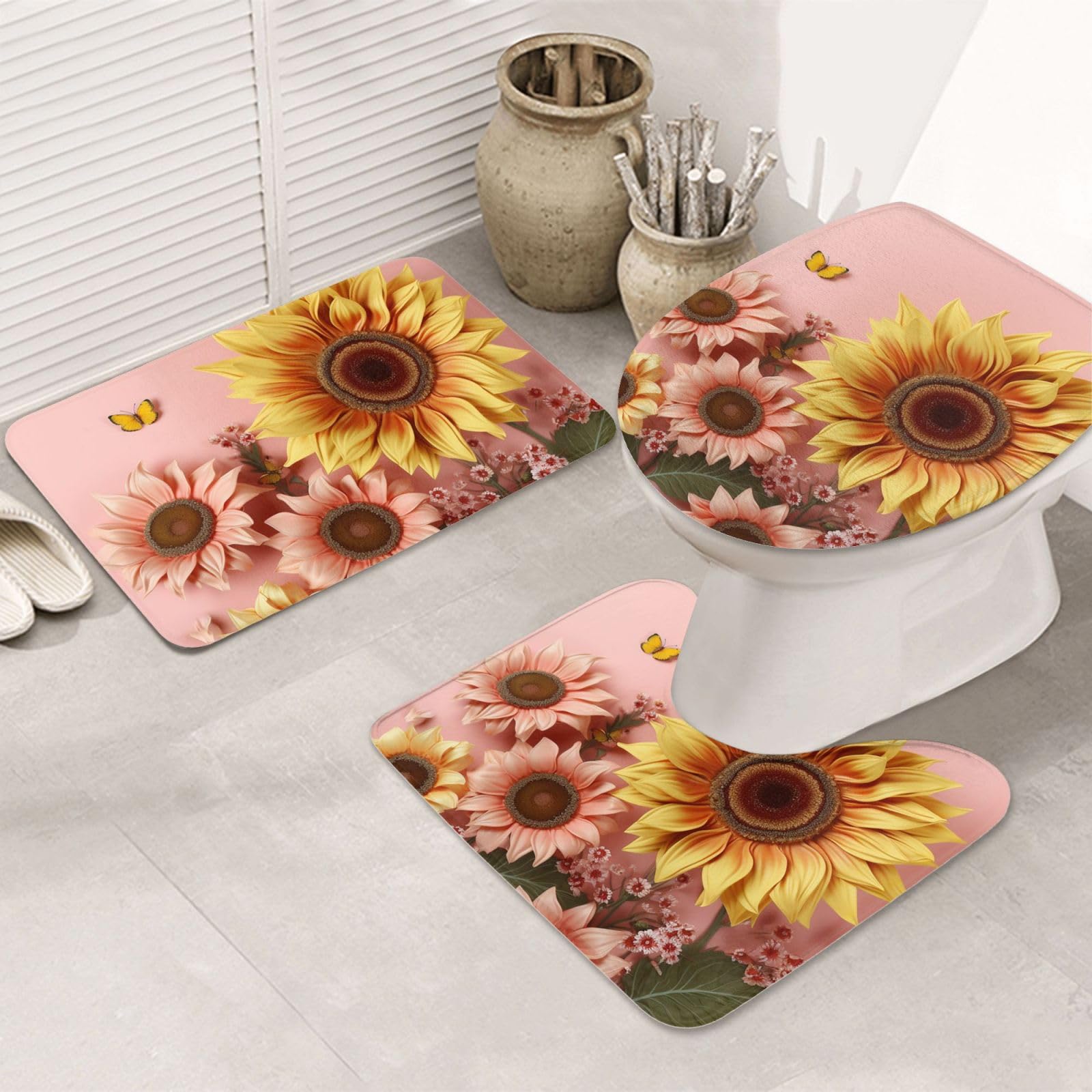 Tapis de salle de bain antidérapant et lavable en microfibre absorbante