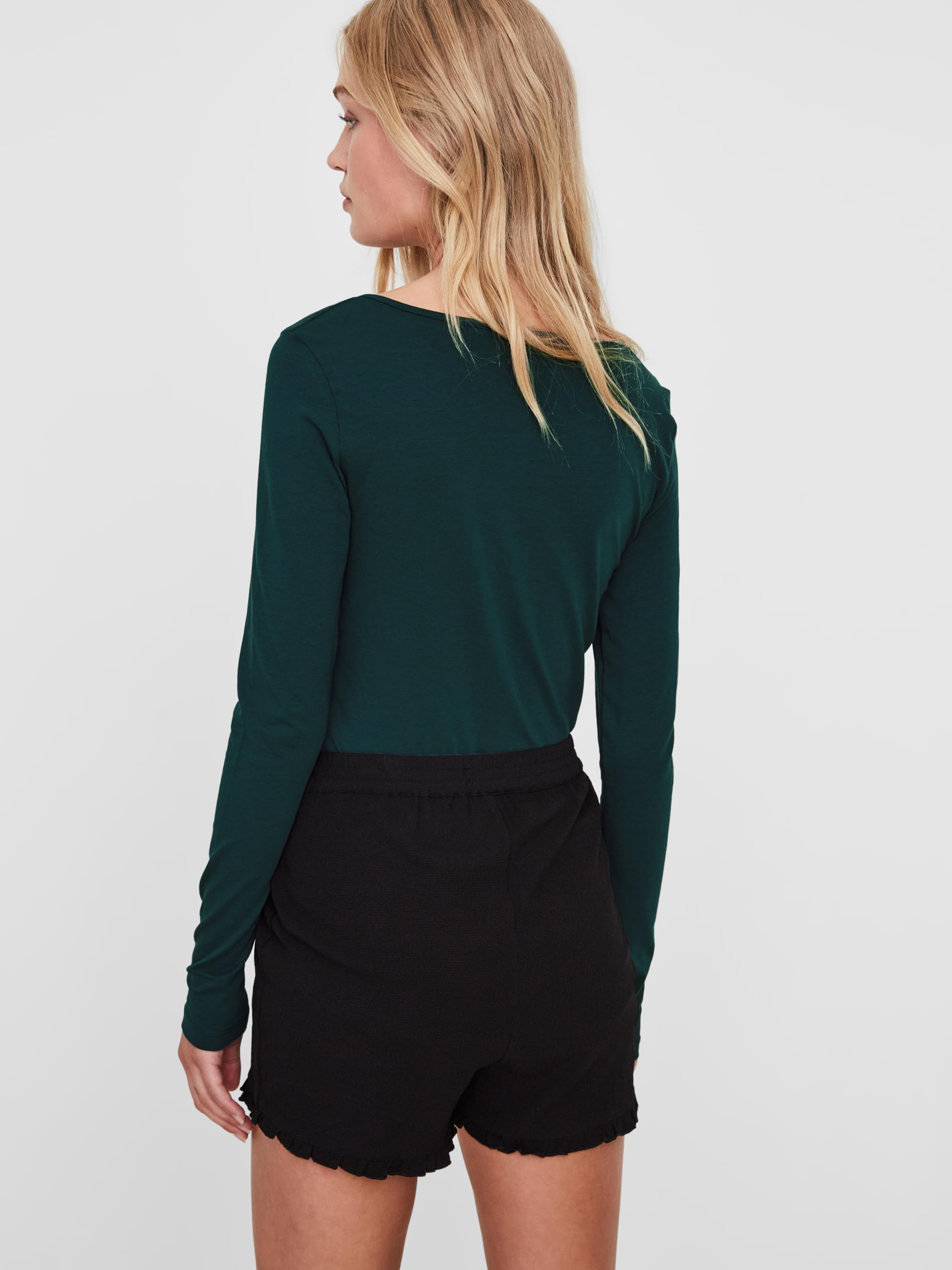 VERO MODA Koszulka z długim rękawem Kobiety Vmmaxi My Ls Soft Long U-neck Ga 2pack (2 w zestawie) | Top