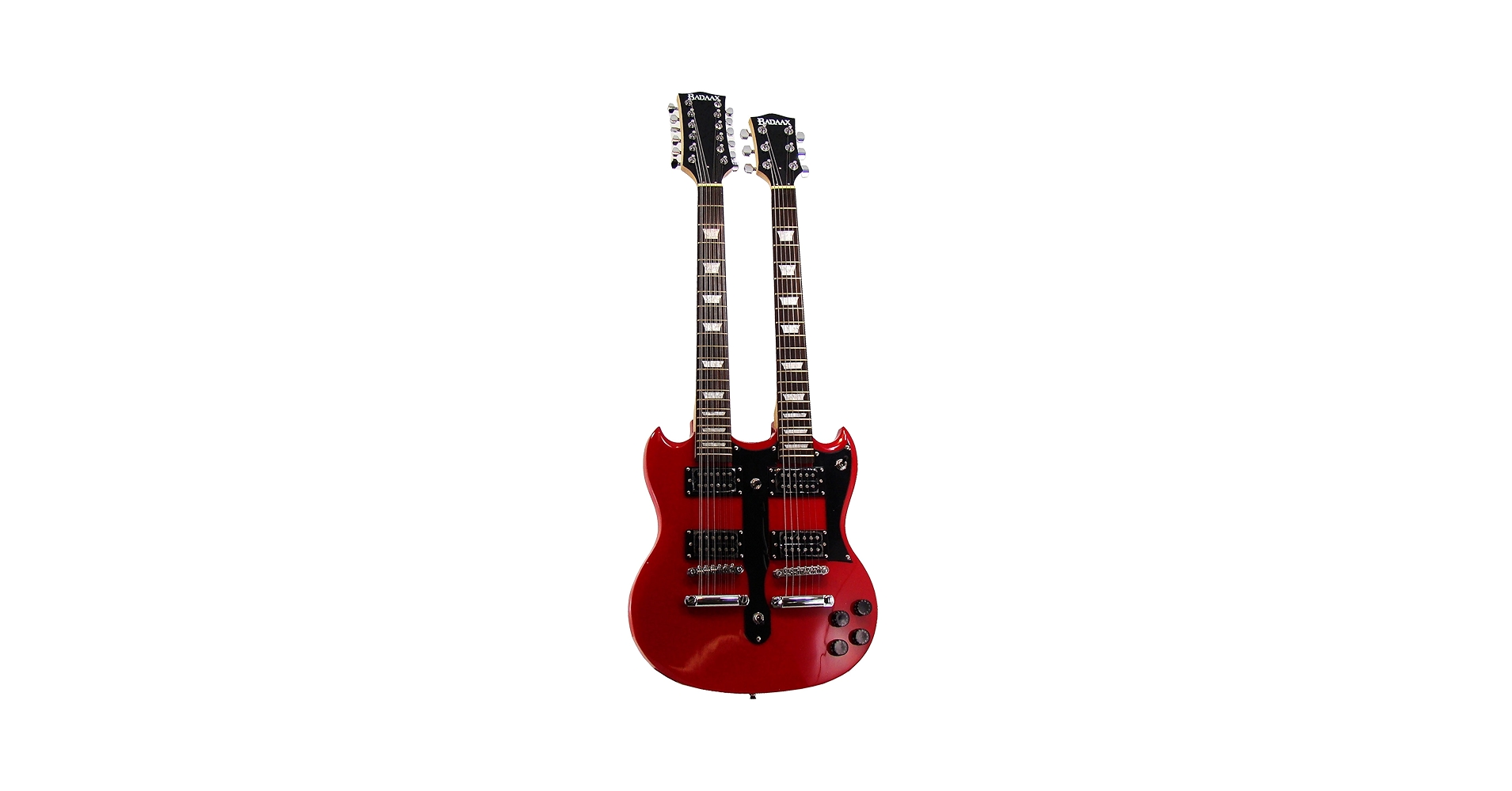 Double Neck ￼￼ guitar original ￼ Knoxville Double Neck Guitar by Gear4music, Natural - Box