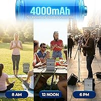 Vista 8 de WinBridge S97 60W Bluetooth Speaker Mic– Powerful Wireless Voice Amplifier with Dual Microphones, Portable PA System & Karaoke Machine for Teachers