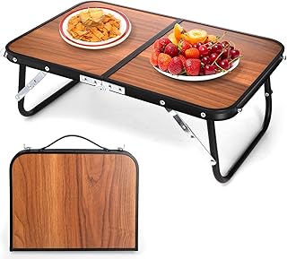 Folding Camping Table, Mini Portable Beach Table with Carry Handle, Ultralight Compact Picnic Dining