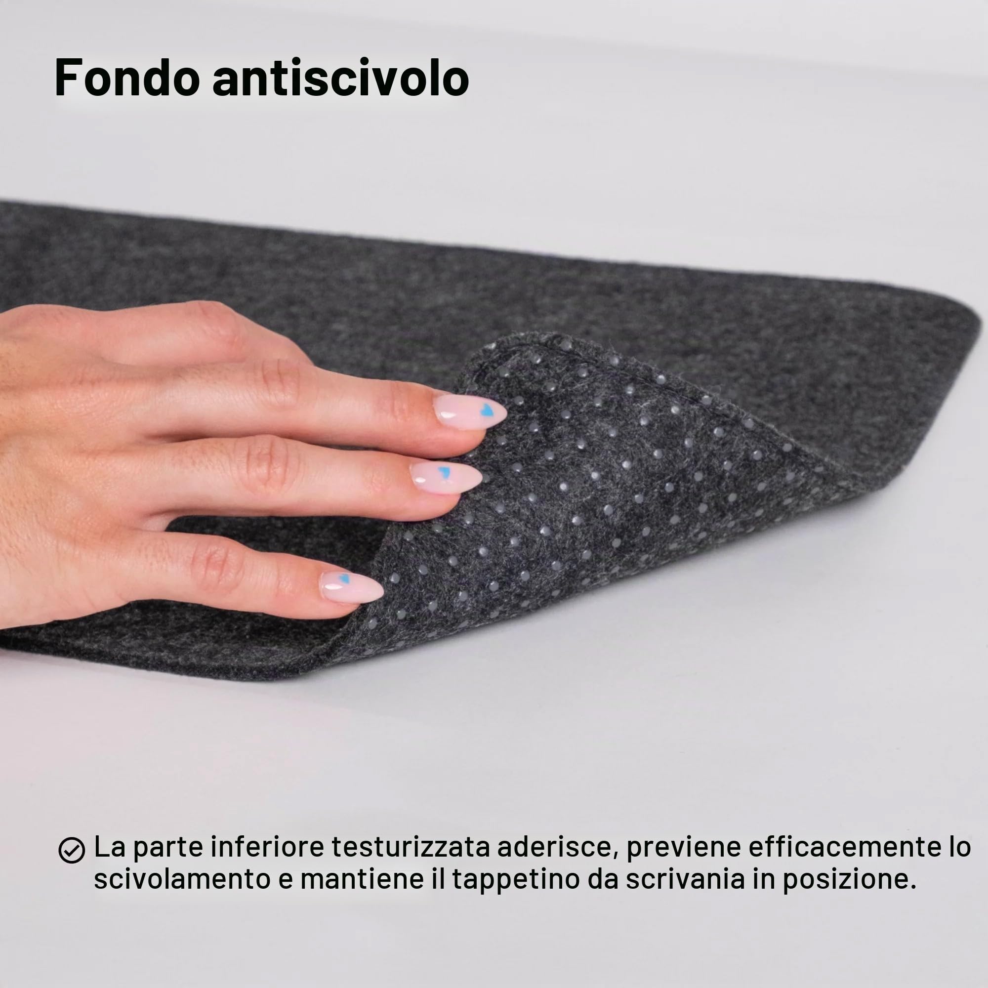 DELTAHUB - Tappetino protettivo da scrivania in feltro minimalista, anti-sfilacciamento, antiscivolo, facile da pulire, facile da scivolare, lunga durata, design elegante, confortevole, resistente,