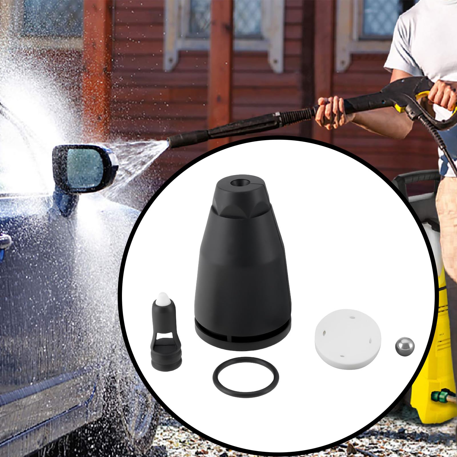 Create idea Turbo Rotary Ceramic Nozzle Repair Kit Compatible with Karcher K2 K3 K4 Turbo Nozzle - Image 4