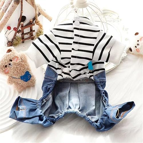 Miniatura 5 de Ropa de perro para perros pequeños, pantalones de mezclilla para pareja, ropa para mascotas, overol de verano para perro, vestido de perro, disfraz