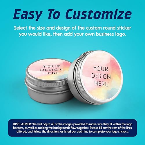 Vista 752 de DayStar Custom Signs & Design - 100 adhesivos de vinilo personalizables, con texto, imagen, diseño y logotipo; adhesivos para logotipo de embalaje