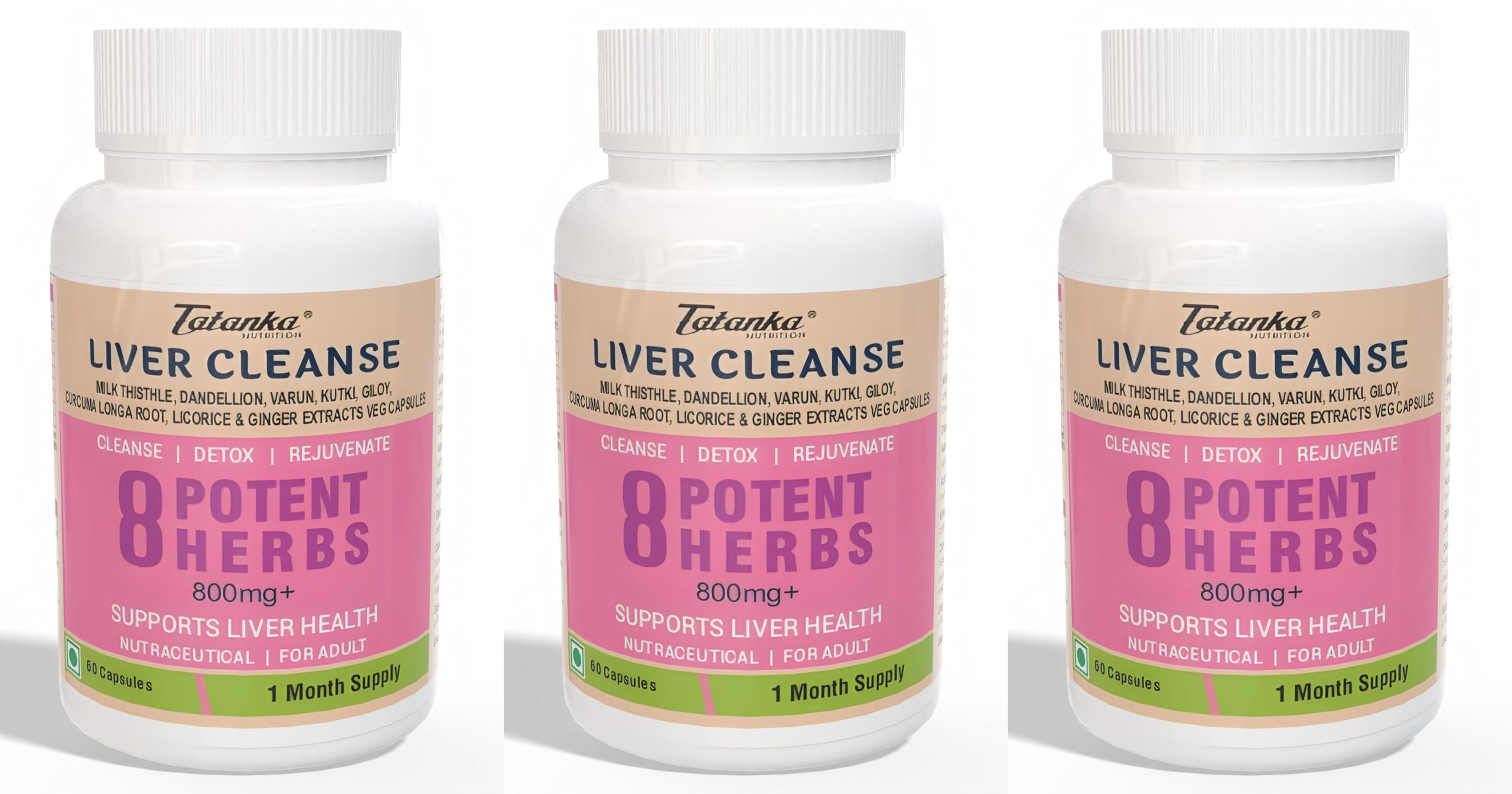 Tatanka Nutrition Liver Cleanse Has 8 Potent Herbs Like Milk Thisle Dandellion Varun Kutki Giloy Curcumalonga Licorice Ginger To Support Liver Detox Cleanse 60 Veg Capsules Pack of - 3-image-29