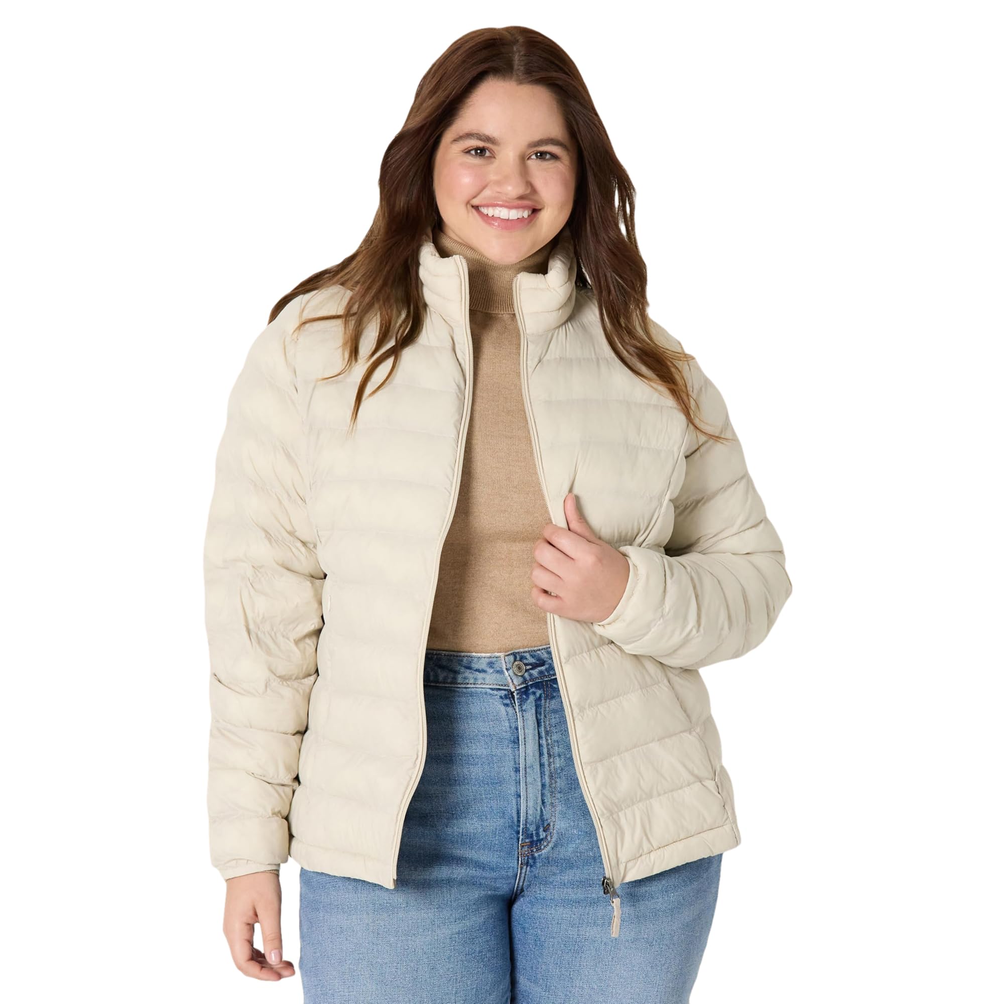 Amazon Essentials womens Lightweight Long-Sleeve Water-Resistant Packable Puffer Jacket (Available in Plus Size)