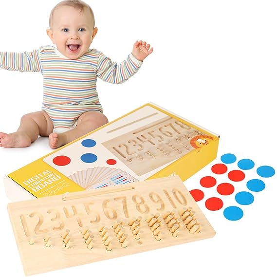 Counting Pegs Funny Smooth Peg Number Boards for Kids Peg Board Toy Counting Wooden Toys