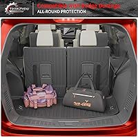 Vista 9 de Alfombrillas Compatibles con Dodge Durango 2016-2025 2026 de 6 Asientos, Alfombrilla de Carga, Protector para Asiento Trasero, Forro para Maletero
