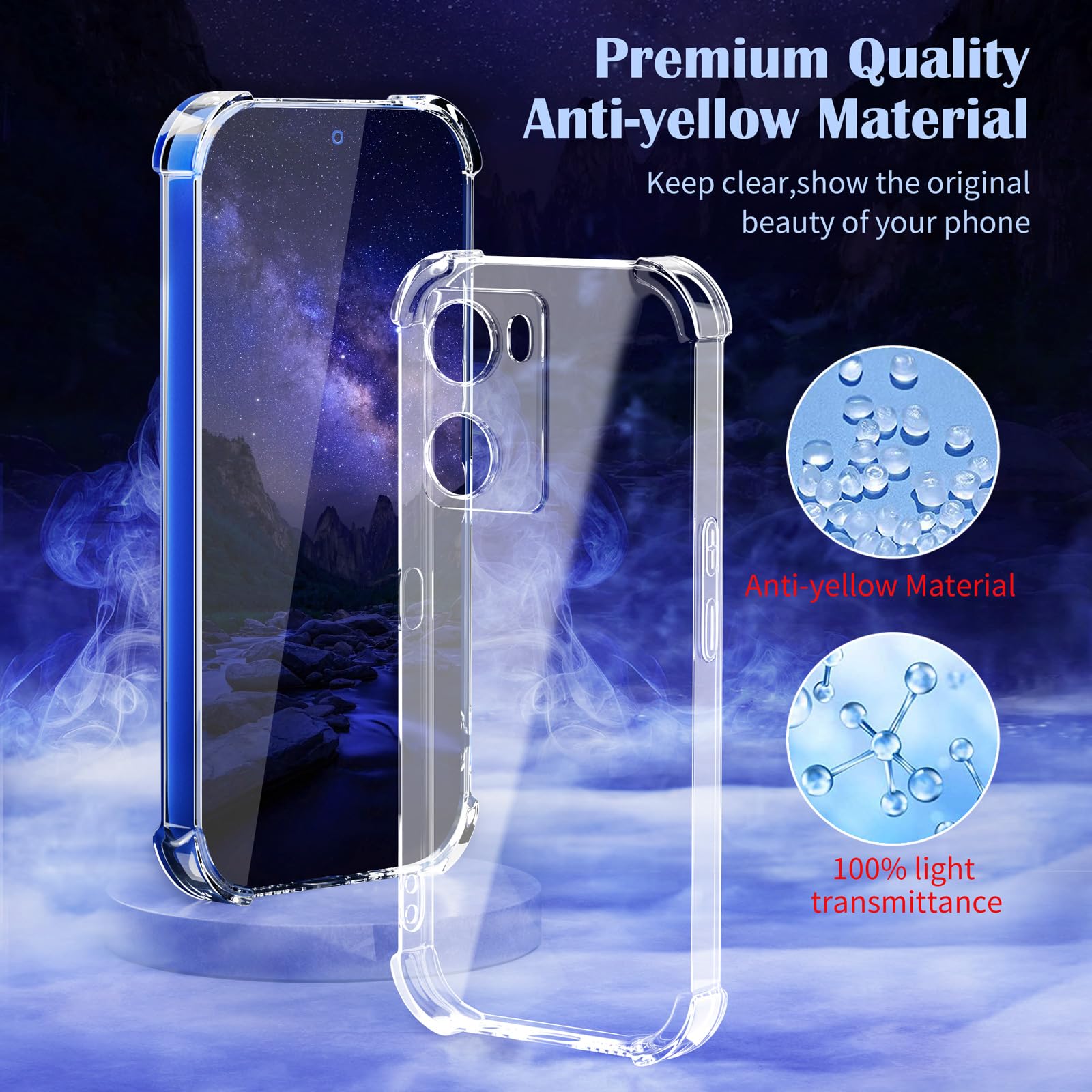 LMLQSZ Custodia Per Oppo A57S, Ultra Sottile Morbido TPU