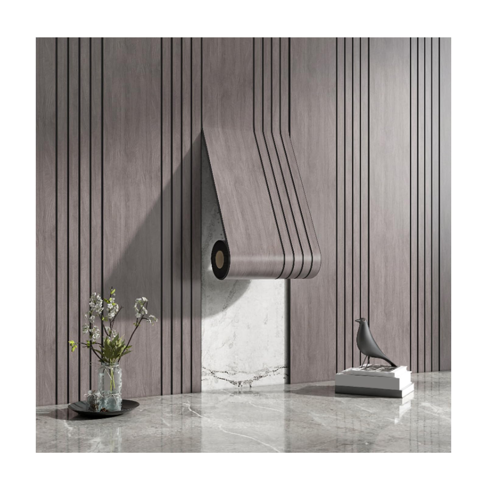 Paneles de pared peel and stick de 40 * 280 cm para transformar el ambiente de salones y hogares