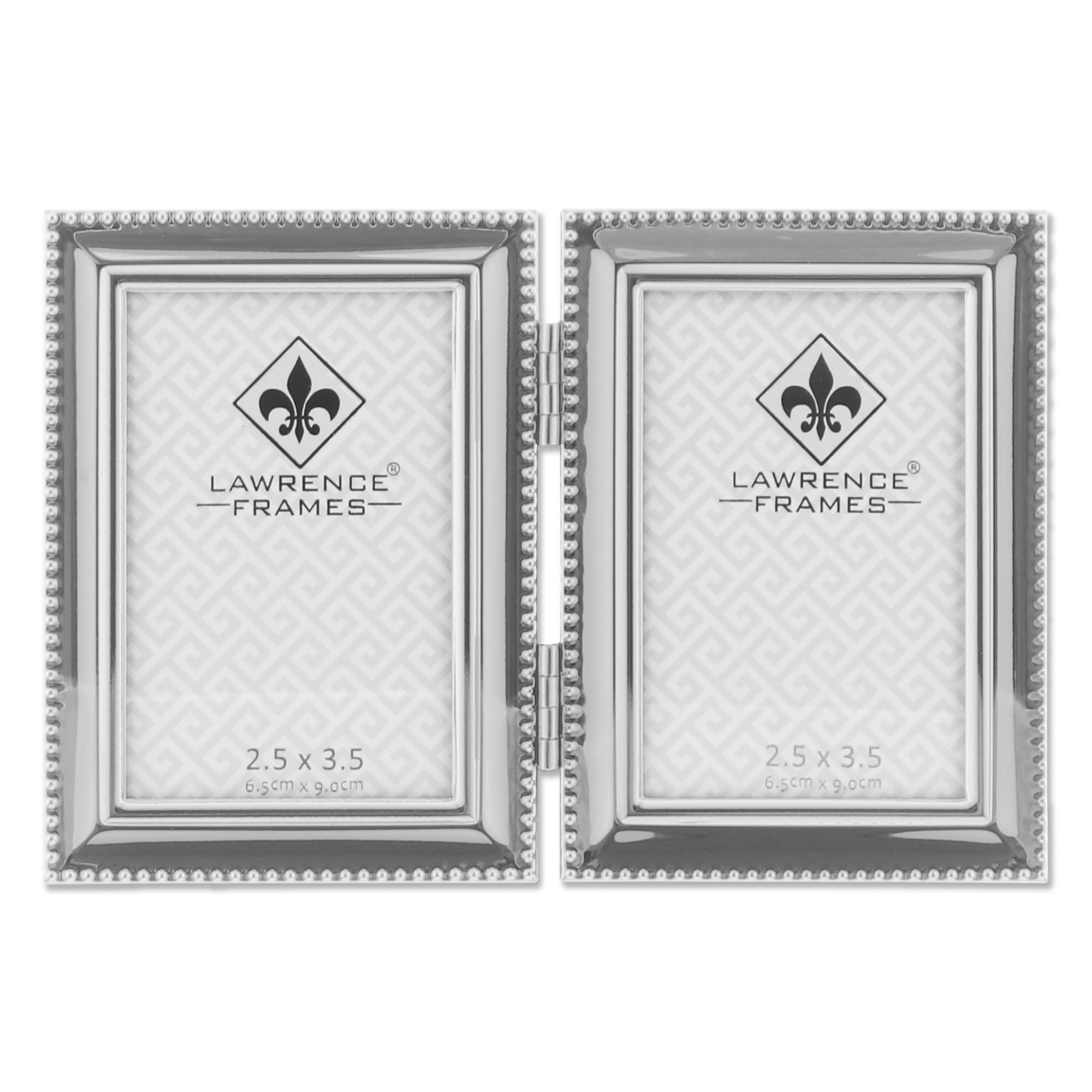 Lawrence Frames Metals Frame, 2.5x3.5 Double, Silver, 2 Count