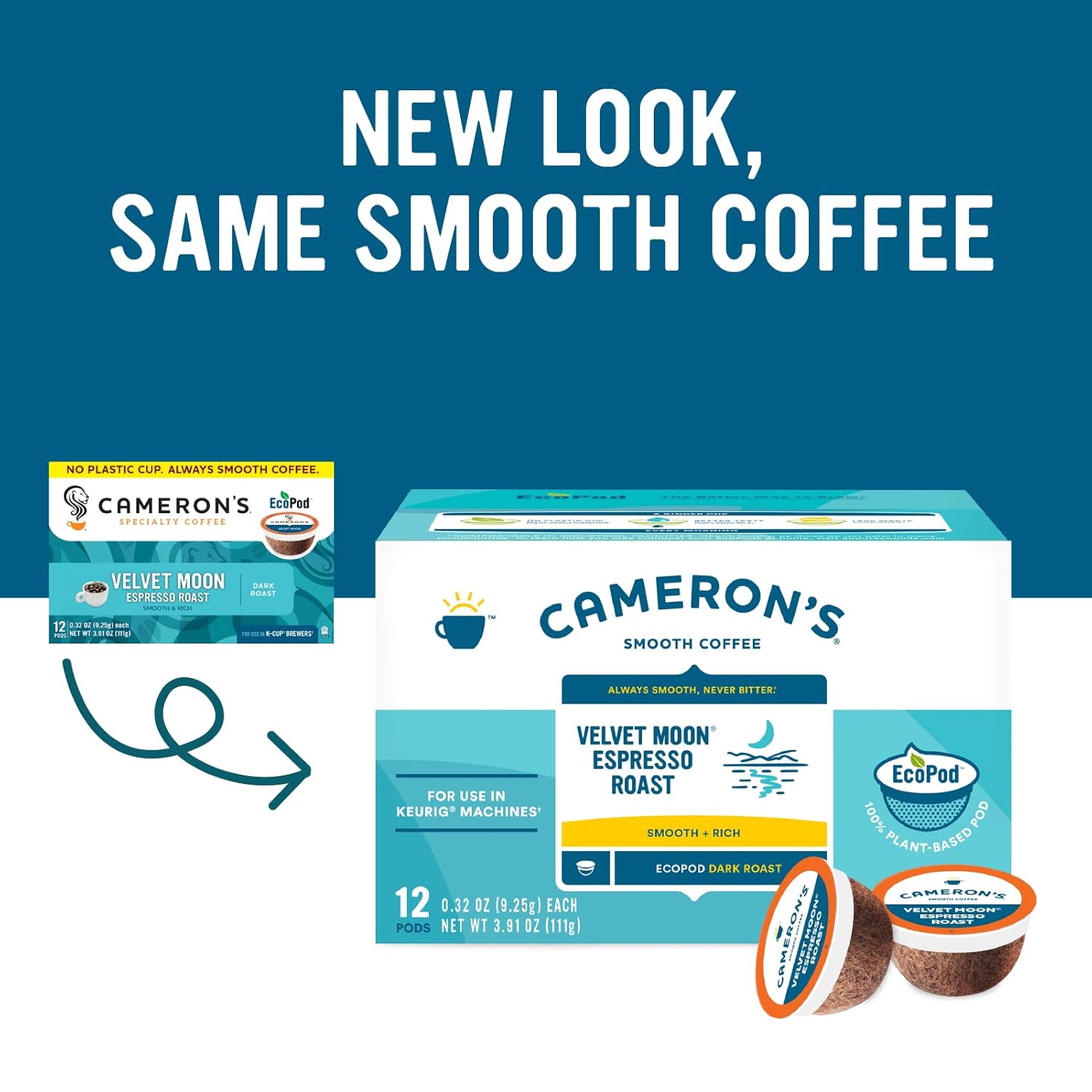 Cameron's Coffee Single Serve Pods, Velvet Moon, 12 Count (Pack of 1)