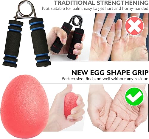 Miniatura 2 de Peradix Entrenador de fuerza de agarre de mano, pelota de alivio de estrés para adultos y niños, terapia de rehabilitación de muñeca, equipo de